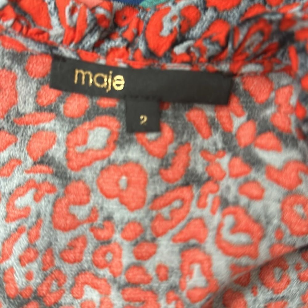 Maje Ruffle-Trimmed Leopard-Print Crepe Mini Wrap… - image 7